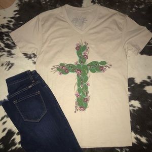 Cream cactus cross
